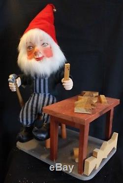David Hamberger Telco motionette Peppermint Gnome Toy Maker Elf Animated Display