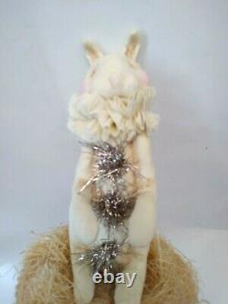 Dee Foust for Bethany Lowe Spring Tidings Bunny Rabbit Clown on Tube Box 12.5