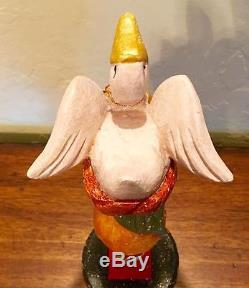 Denise Calla LARGE Geese A Laying Wooden Figure House of Hatten Tags Christmas