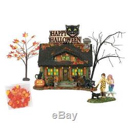 Department 56 Black Cat Flat Halloween Gift Set Holiday Figurine