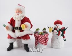 Department 56 Clothtique Possible Dreams A VOTRE SANTE Santa 2010 #4022360 3 Pc