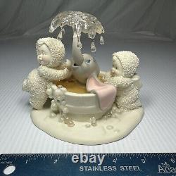 Department 56 Snowbabies A Baby Shower Disney Dumbo Elephant Bath Time Rare