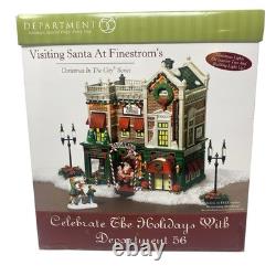 Dept 56 Christmas Village Visiting Santa At Finestroms 2005 Gift Set 56.59243
