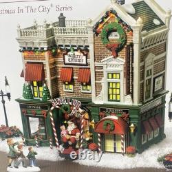 Dept 56 Christmas Village Visiting Santa At Finestroms 2005 Gift Set 56.59243