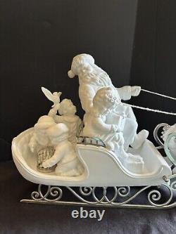 Dept 56 Silhouette Treasures Peace Goodwill to All Porcelain 78616 Santa Sleigh