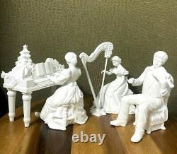 Deptartment 56 5 pc Collection-Piano, Piano Player, Harp, Harpist, Fiddle Player