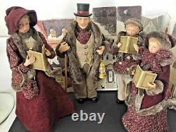 Dickensian Victorian Christmas Carolers Family Figurines Set of 4 13 16