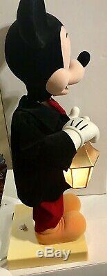 Disney Mickey Animated Christmas 22 Inch Lighted Musical Telco Motionette Mint
