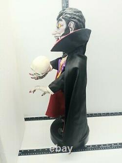 Dracula 21 Halloween Illuminated Figure Witch Time In Box AC Adapter 1989 Box