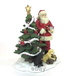 Ducks Unlimited SANTA'S LITTLE YELPERS 14 Figurine Dogs Puppies Decoy Tree LE