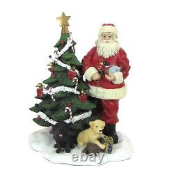 Ducks Unlimited SANTA'S LITTLE YELPERS 14 Figurine Dogs Puppies Decoy Tree LE