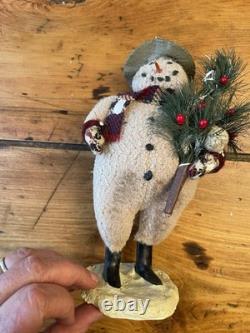 ESC Trading Co Cody Foster Snowmen Primitive Folk Art Christmas Lot Of 7 RARE