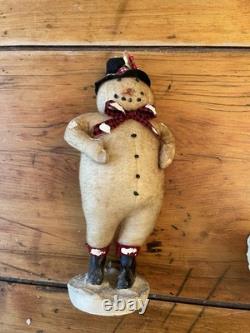 ESC Trading Co Cody Foster Snowmen Primitive Folk Art Christmas Lot Of 7 RARE