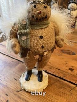 ESC Trading Co Cody Foster Snowmen Primitive Folk Art Christmas Lot Of 7 RARE