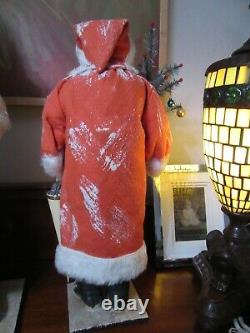 EXTRA-LARGE 22 Antique German Christmas Santa Candy Container Feather Tree Wow