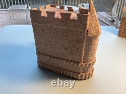 Early German Christmas SpunCottonComposition Santa &Sand Castle CandyContainer