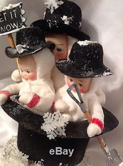 Elaine Roesle Rub a Dub 3 Snowmen. Snow Children St Nicholas Collection #3023