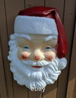 Empire Blow Mold Giant Santa Face Christmas Outdoor With Box 36 Vintage & Big