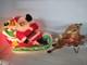 Empire Tabletop Santa Sleigh 2 Reindeer Blow Mold Christmas 1970 Nice Condition