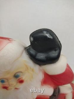 Empire Tabletop Santa Sleigh 2 Reindeer Blow Mold Christmas 1970 Nice Condition