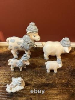 Encore 2000 Snow Buddies Snowville Barn & Silo #94931 With 6 Minis Rare