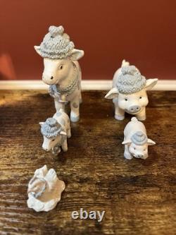 Encore 2000 Snow Buddies Snowville Barn & Silo #94931 With 6 Minis Rare