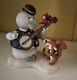 Enesco Rudolph Figurines Set/3 Snowman Santa Mrs Rudolph Hermie Perfect Cond