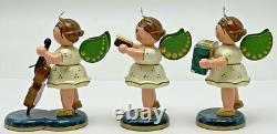 Erzgebirge Hubrig Wood Angel Orchestra Band Shelf Display Germany Christmas