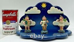 Erzgebirge Hubrig Wood Angel Orchestra Band Shelf Display Germany Christmas