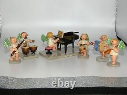 Erzgebirge Wendt Kuhn Musical Angel Band Germany Christmas Putz Figurine 6 Piece