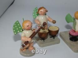 Erzgebirge Wendt Kuhn Musical Angel Band Germany Christmas Putz Figurine 6 Piece