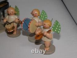 Erzgebirge Wendt Kuhn Musical Angel Band Germany Christmas Putz Figurine 6 Piece