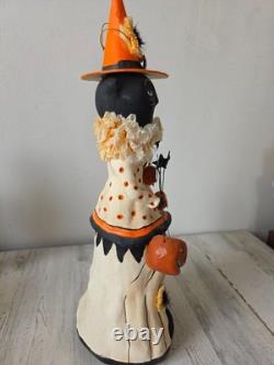 Esc or Bethany lowe Cat 19 statue figurine glitter pumpkin large unique Hallo