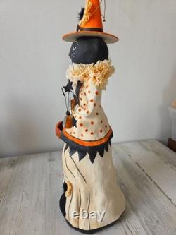 Esc or Bethany lowe Cat 19 statue figurine glitter pumpkin large unique Hallo