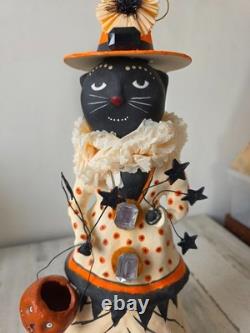 Esc or Bethany lowe Cat 19 statue figurine glitter pumpkin large unique Hallo