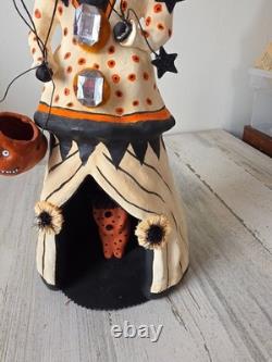 Esc or Bethany lowe Cat 19 statue figurine glitter pumpkin large unique Hallo