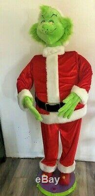 Excellent LIFE SIZE 5 FOOT 2 GRINCH THAT STOLE CHRISTMAS HOLIDAY PROP Animated