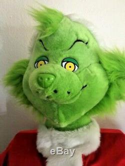 Excellent LIFE SIZE 5 FOOT 2 GRINCH THAT STOLE CHRISTMAS HOLIDAY PROP Animated