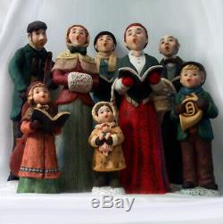 Excellent Vintage Collection Of Large Victorian Ceramic Christmas Carolers