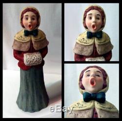 Excellent Vintage Collection Of Large Victorian Ceramic Christmas Carolers