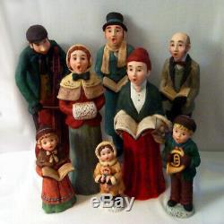 Excellent Vintage Collection Of Large Victorian Ceramic Christmas Carolers