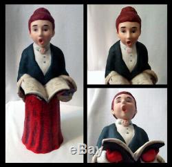 Excellent Vintage Collection Of Large Victorian Ceramic Christmas Carolers