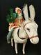 Exceptional Vintage 1900's Santa On Nodder Donkey In Excellent Condition 16