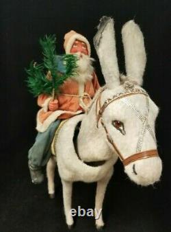 Exceptional Vintage 1900's Santa on Nodder Donkey in Excellent Condition 16