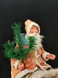 Exceptional Vintage 1900's Santa on Nodder Donkey in Excellent Condition 16