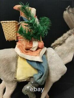 Exceptional Vintage 1900's Santa on Nodder Donkey in Excellent Condition 16