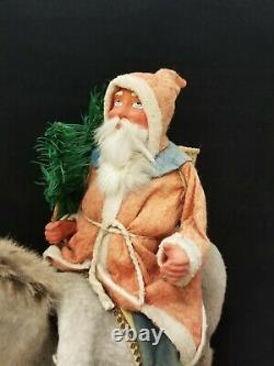 Exceptional Vintage 1900's Santa on Nodder Donkey in Excellent Condition 16