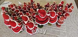 Extra Large Vintage Collection Velvet Dancing Santas Figures Christmas