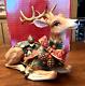 Fitz & Floyd Classic Holiday Pine Reclining Reindeer Christmas Candle Holder Box