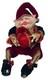 Fantasy Creations Elf With Ornament, Red/green/gold Velvet Hat/pants/coat, Large